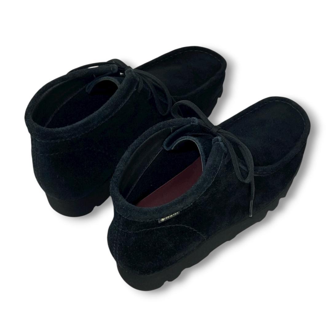【極美品】クラークス ワラビーブーツ ゴアテックス UK7.5 ブラックスエード