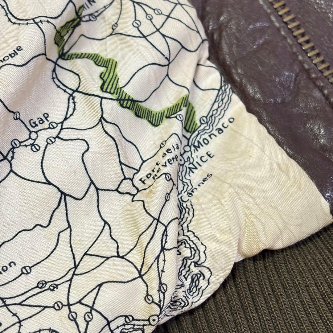 DEUX2C　フライトジャケット　アウター　A-2　シープレザー　本革　Ｍ