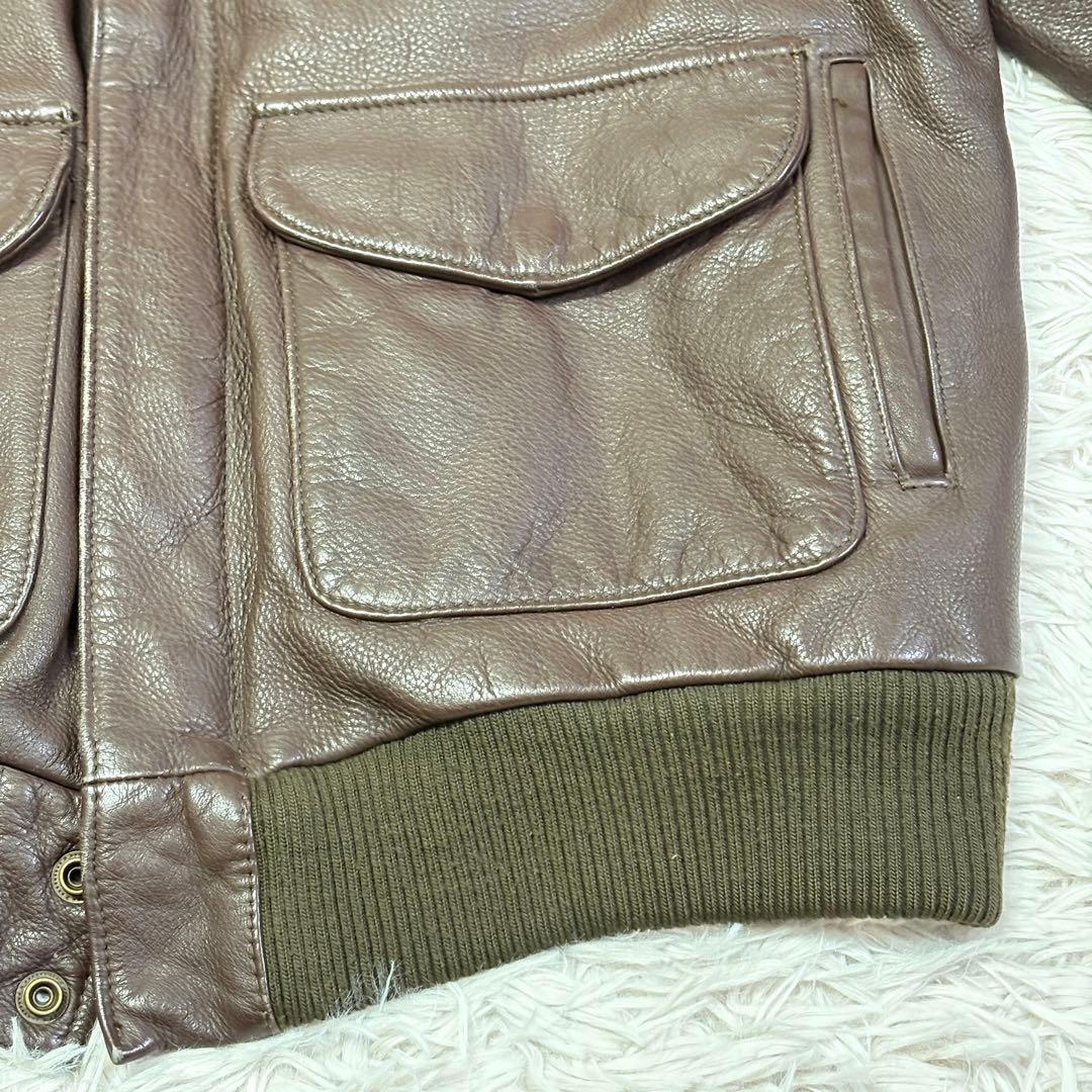 DEUX2C　フライトジャケット　アウター　A-2　シープレザー　本革　Ｍ