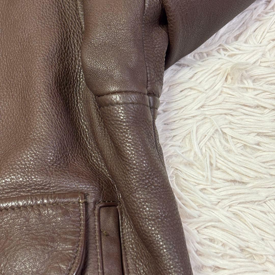 DEUX2C　フライトジャケット　アウター　A-2　シープレザー　本革　Ｍ