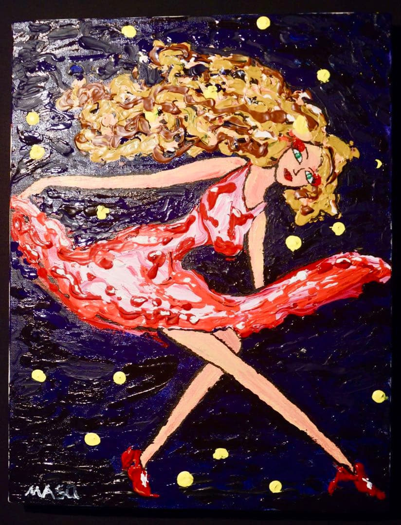 作品タイトル　キャバレー　アクリル画　アート