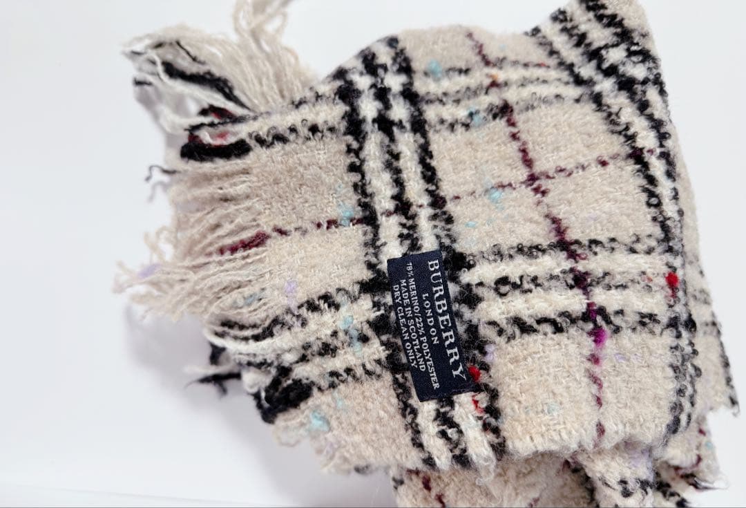 【美品】burberry ◆バーバリー◆マフラー◆チェック