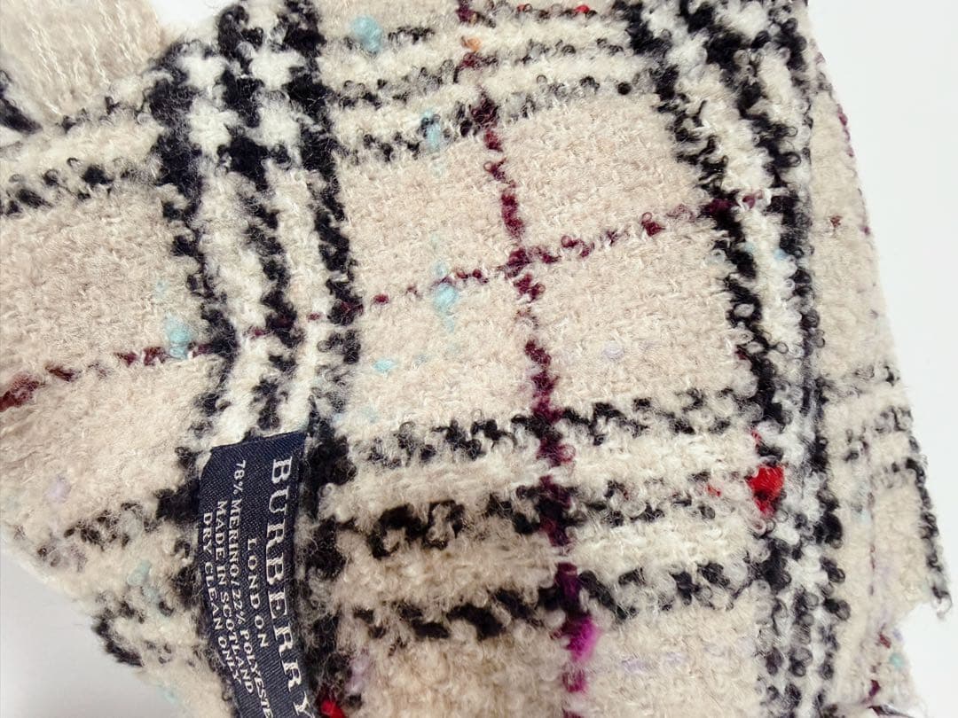 【美品】burberry ◆バーバリー◆マフラー◆チェック