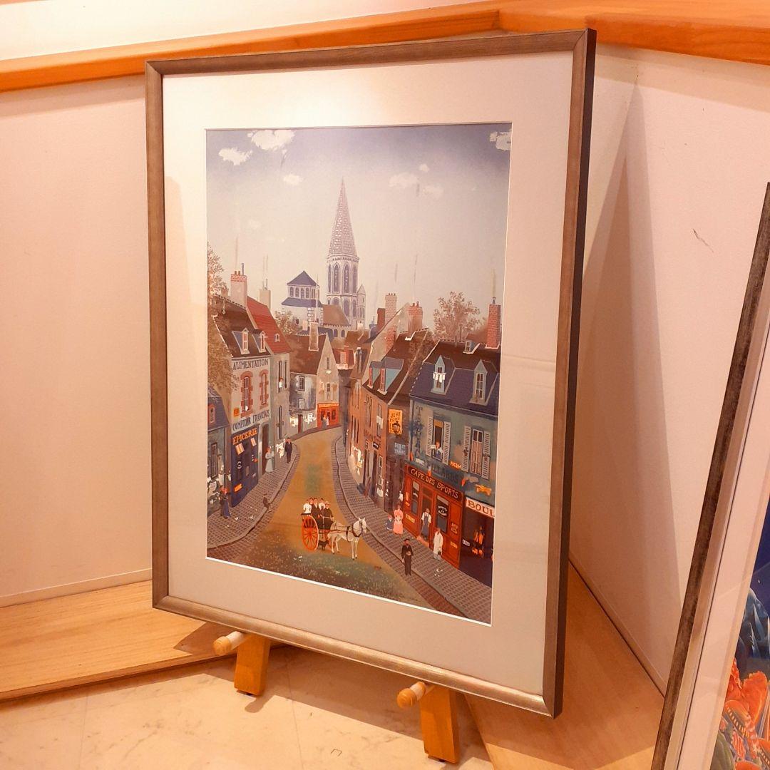 フランス輸入　リトグラフ　MICHEL DELACROIX　ドラクロワ　風景画