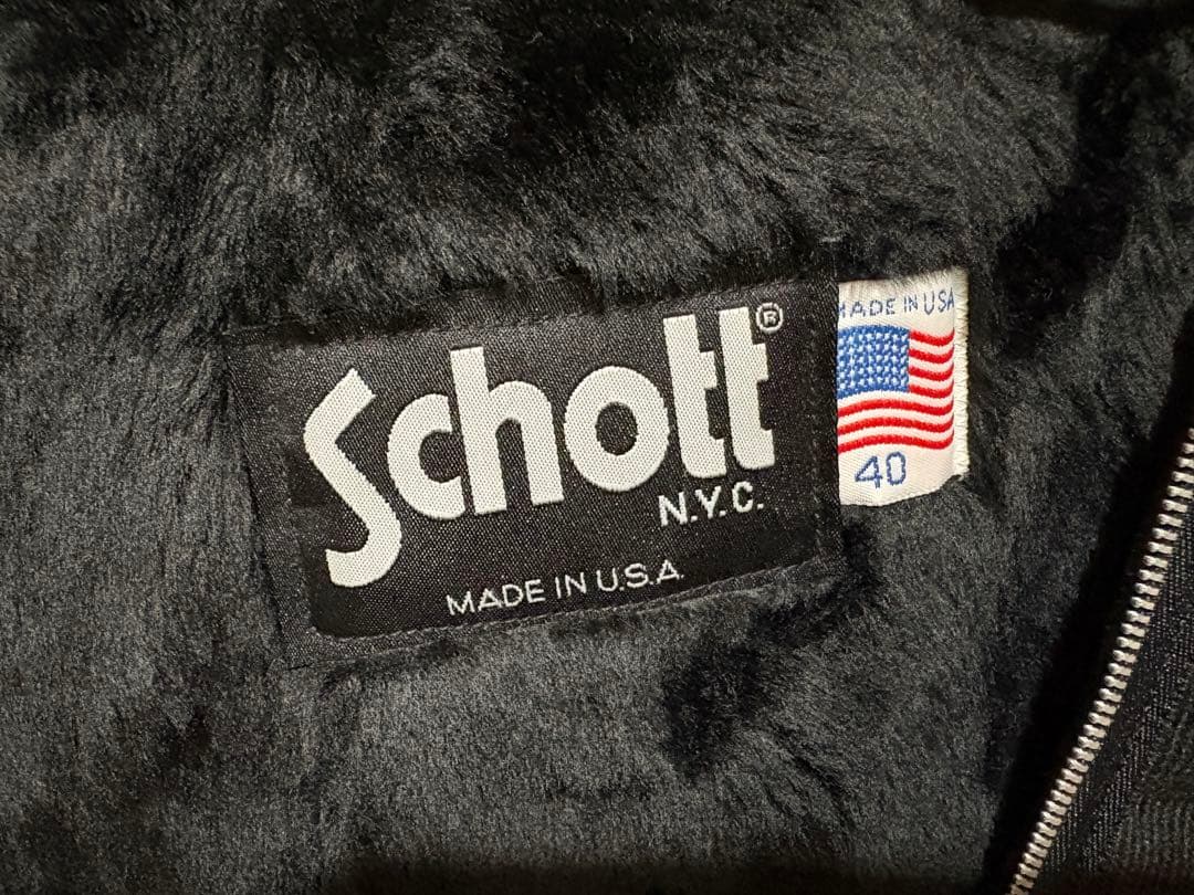 Schott ショット　652 ライダース　シングル　襟付き　ブラック　40