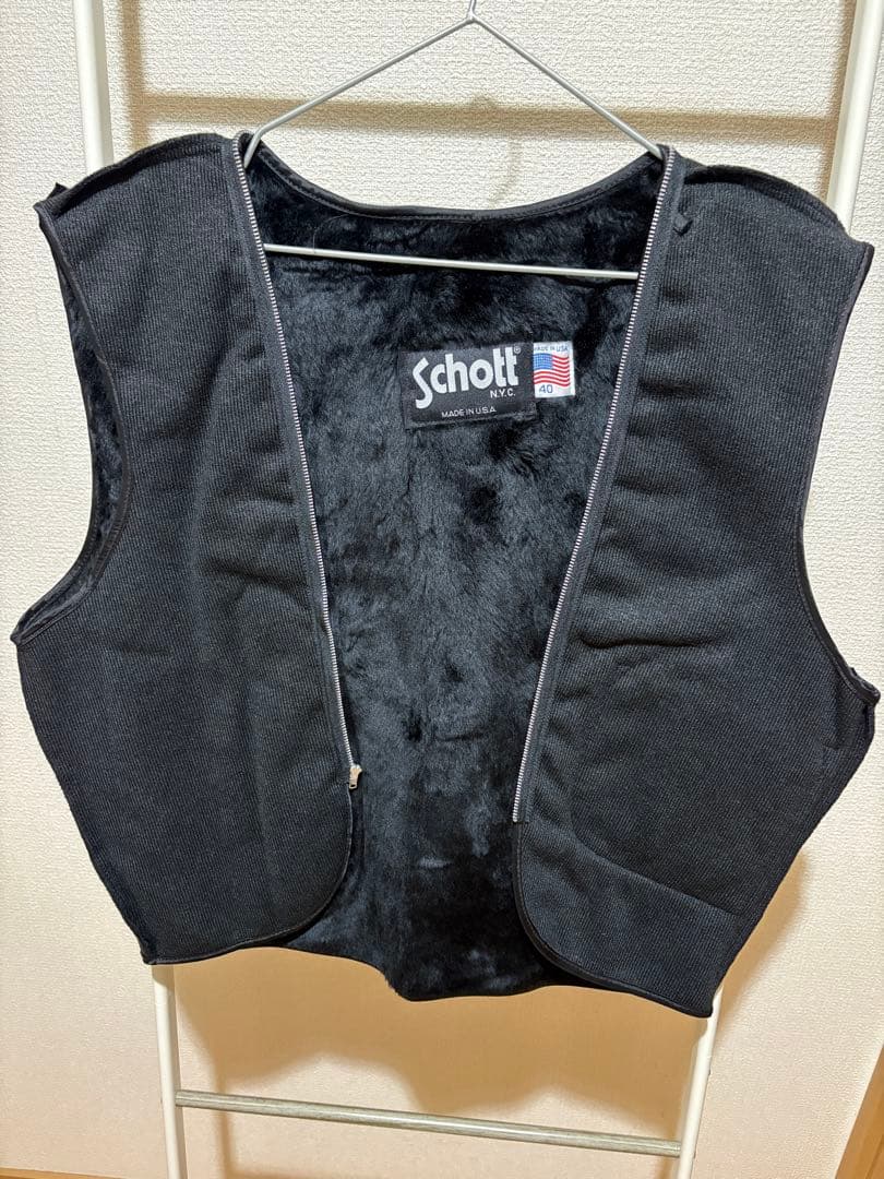 Schott ショット　652 ライダース　シングル　襟付き　ブラック　40