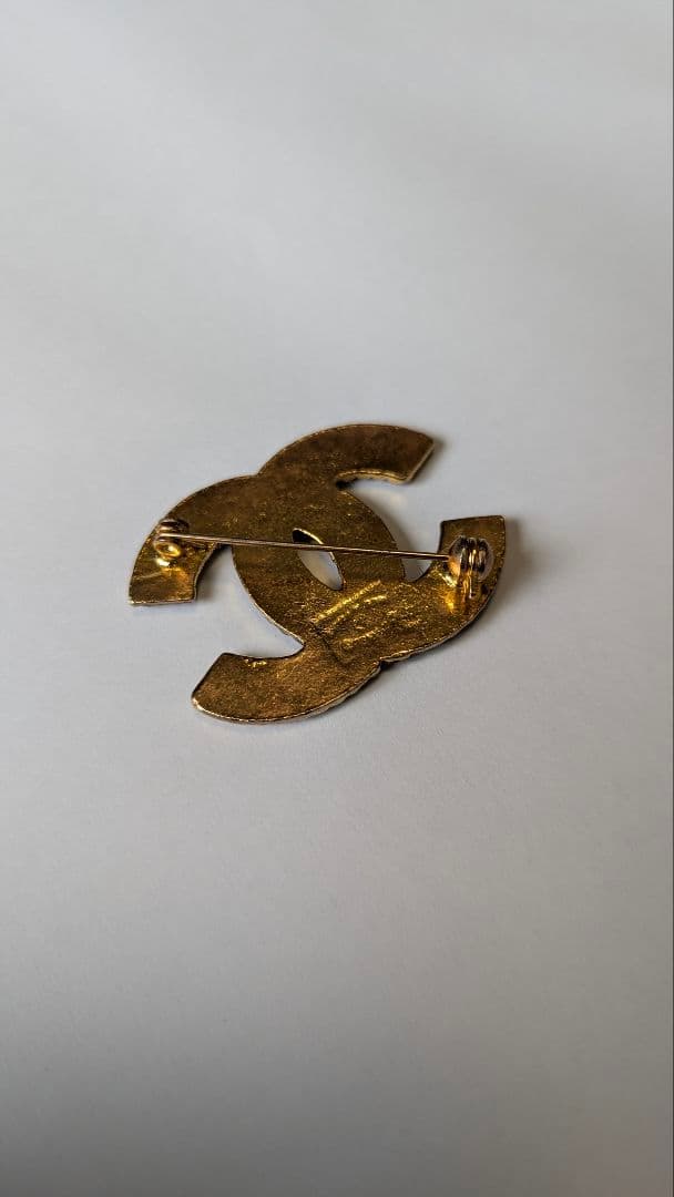 CHANEL ヴィンテージ ココマーク ブローチ ラインストーン