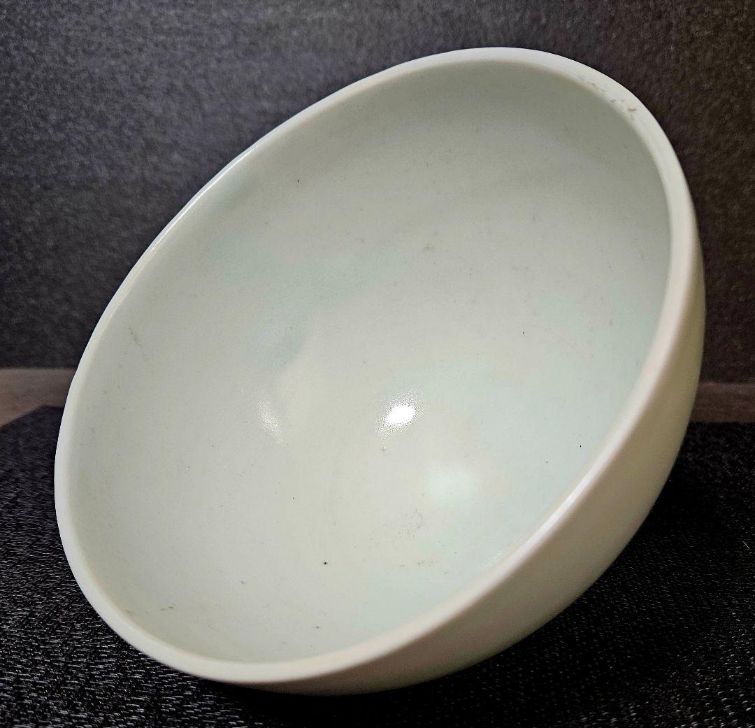 【李朝コレクター放出品❗04.】李朝白磁　分院手　大振り茶碗　鉢　時代産地不明❗
