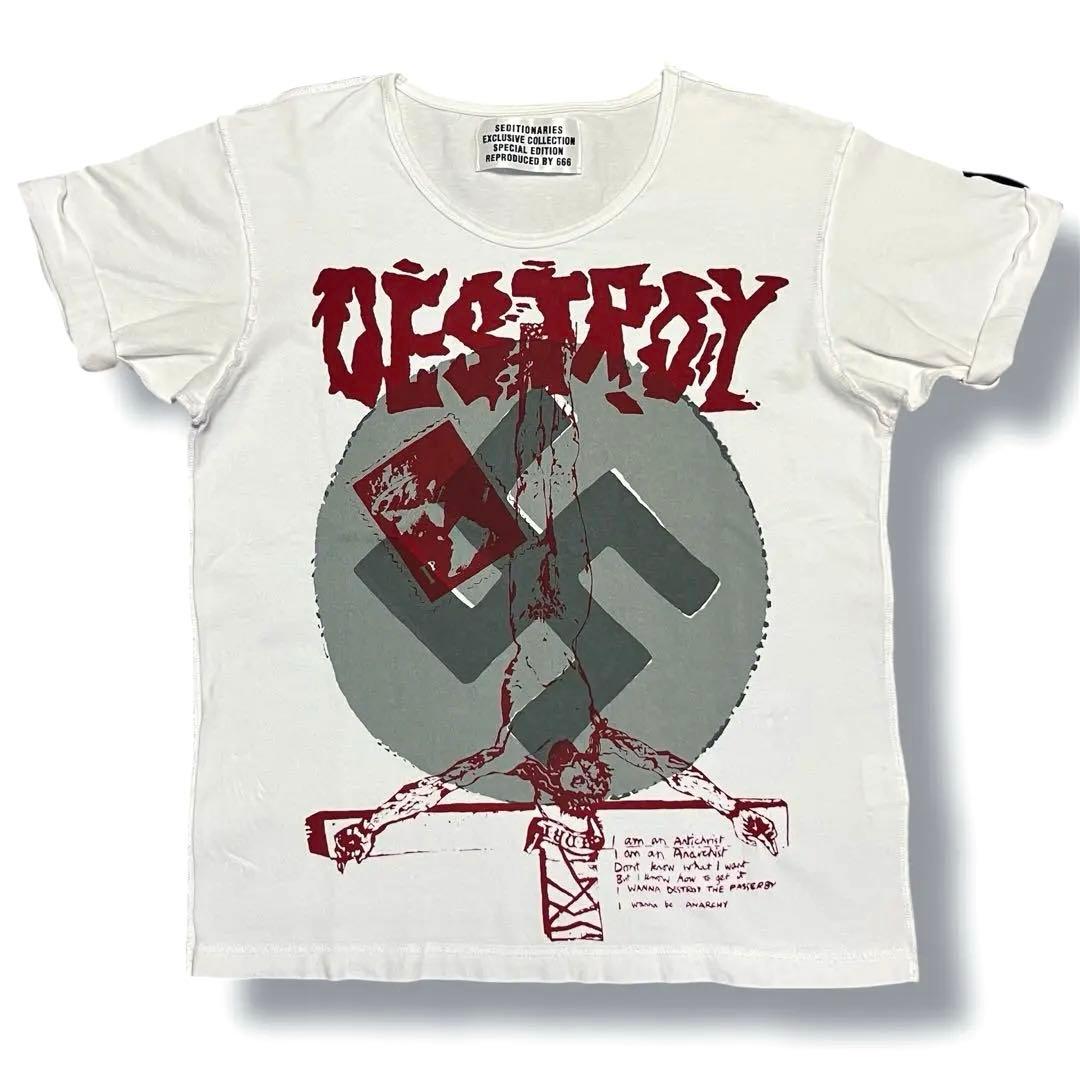 セディショナリーズ 666 卍 デストロイ Tシャツ 70s 復刻 廃盤品 希少