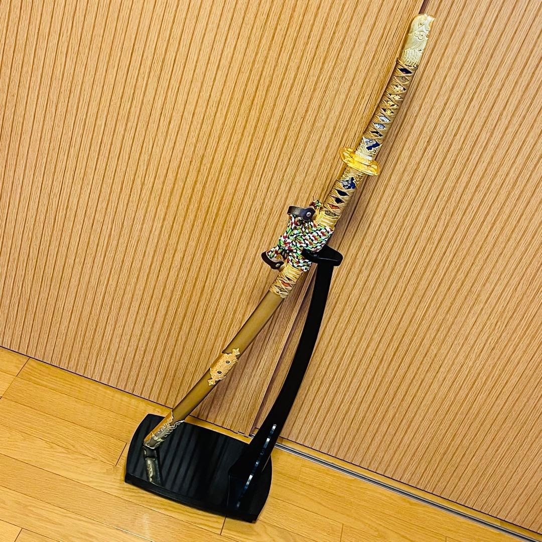 【希少】高級模造刀 太刀 陣太刀 刀袋・刀掛台付き