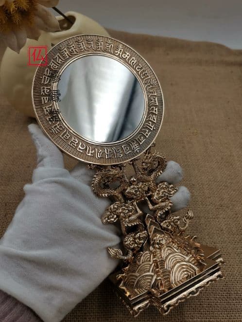 【修縁堂】密教法具古美術品 準提鏡 辟邪 開運 芸品 置物 法器 法具