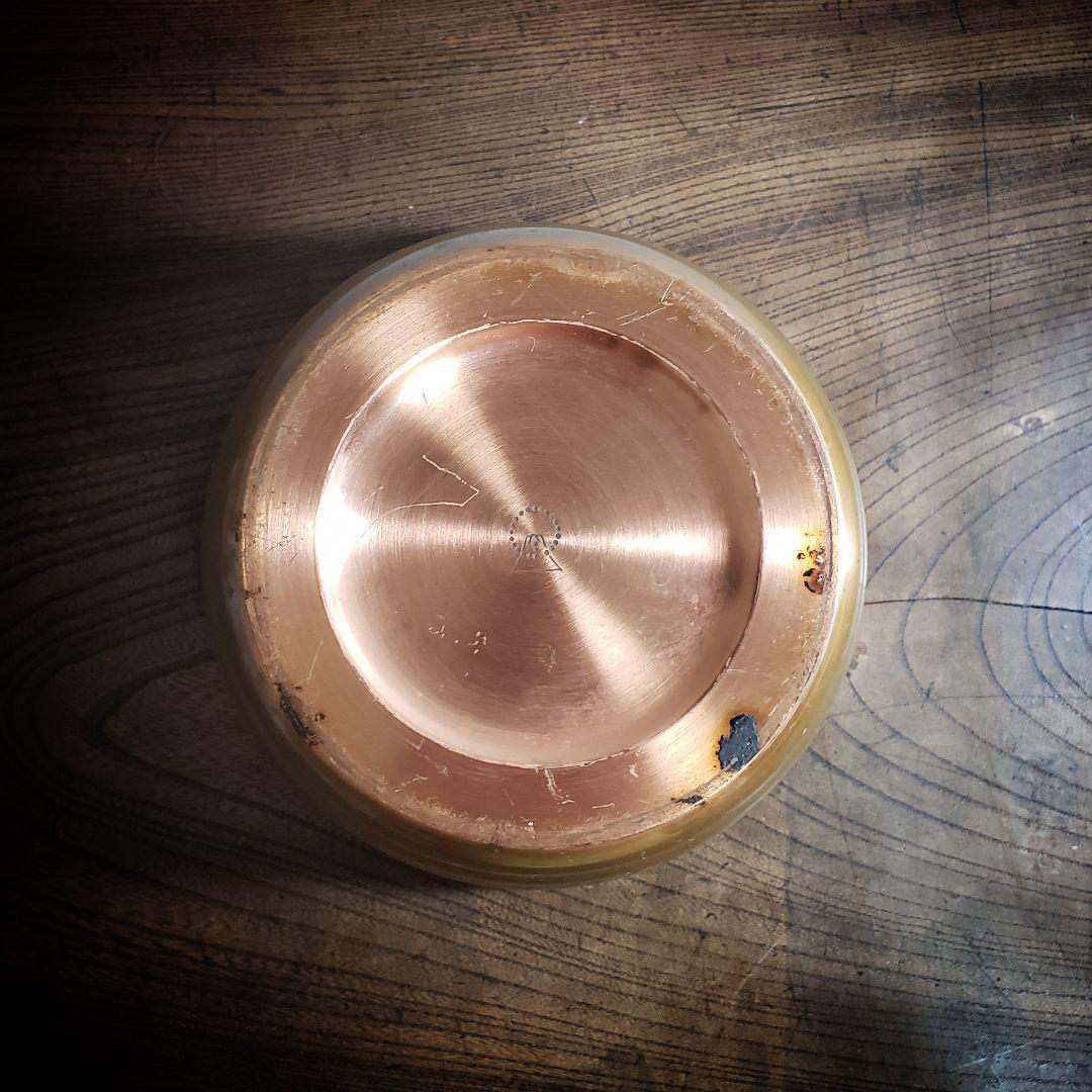 銅器 ゴミ箱 植木鉢カバー 物入れ スペースエイジ 銘 富士 70s 80s