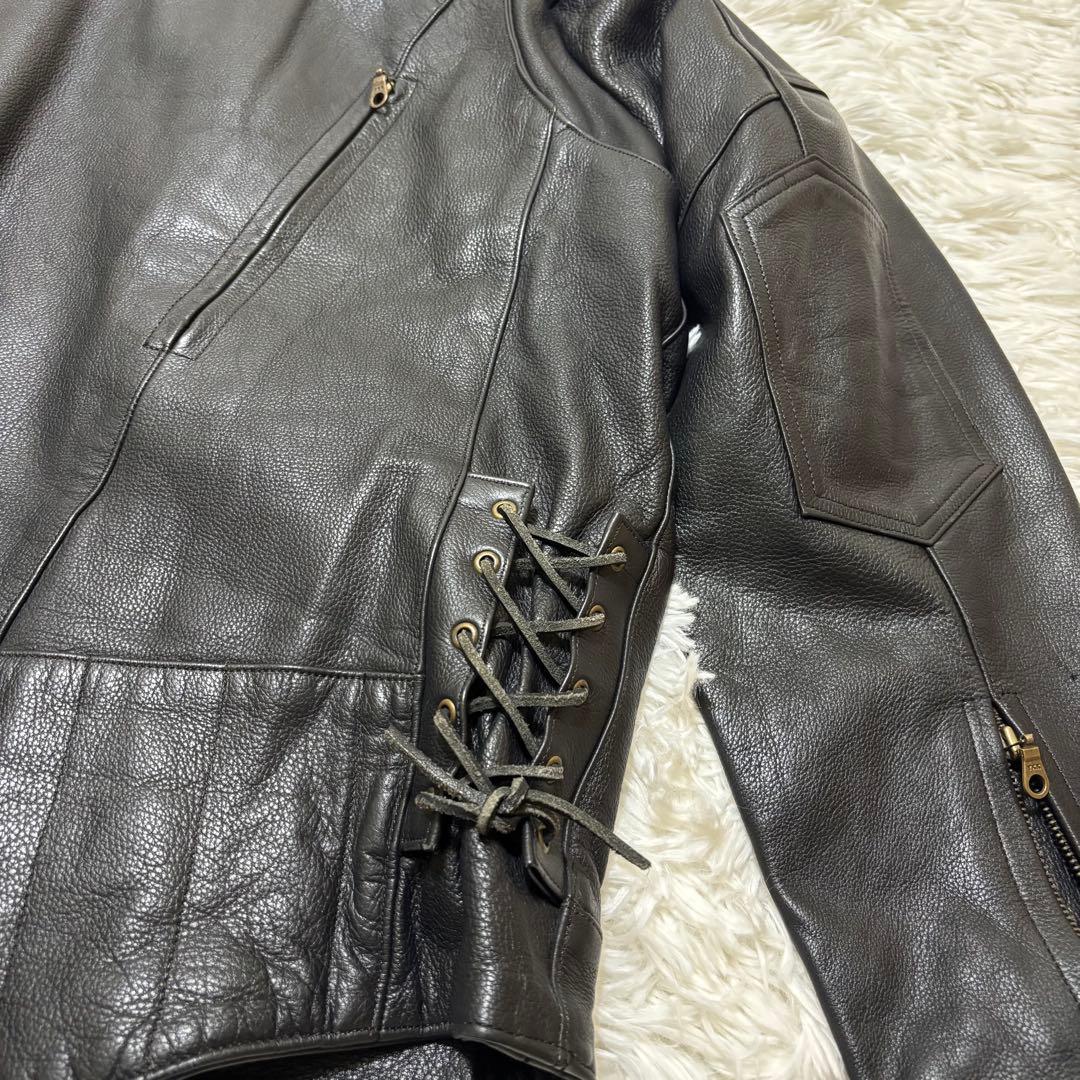 【稀少4XL】Excelled 本革　ライダースジャケット90s vintage