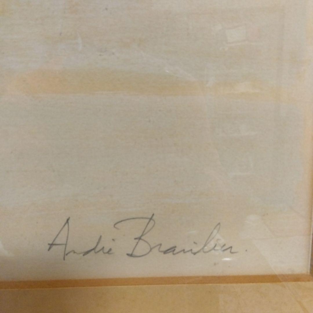 絵画　競馬　馬　ブラジリエ額装リトグラフ