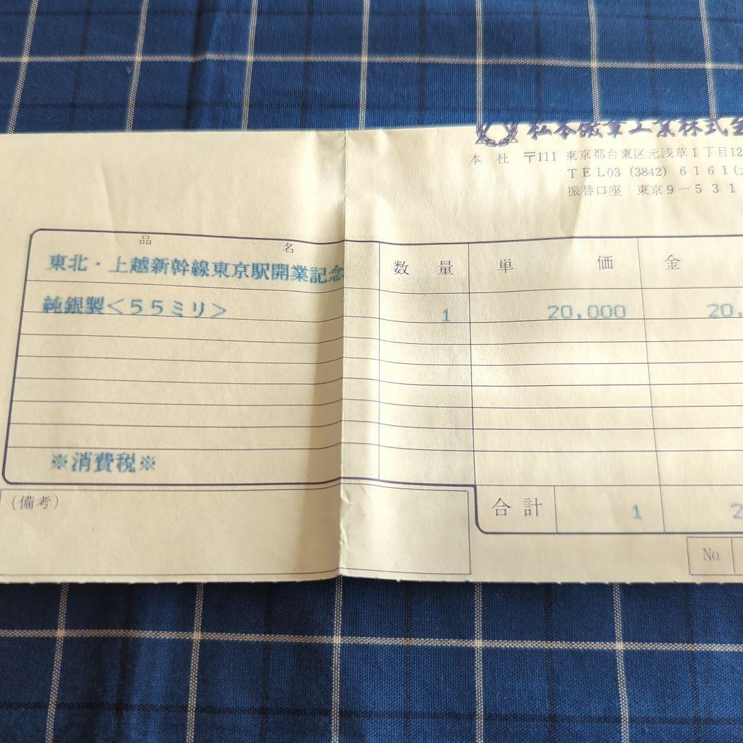 東北・上越新幹線東京駅開業公式記念メダル