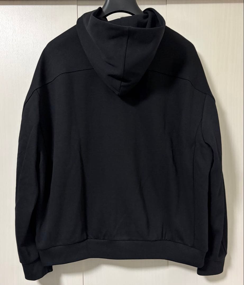 ATTACHMENT コットン/ポリエステルダブルニット ジップアップフーディ