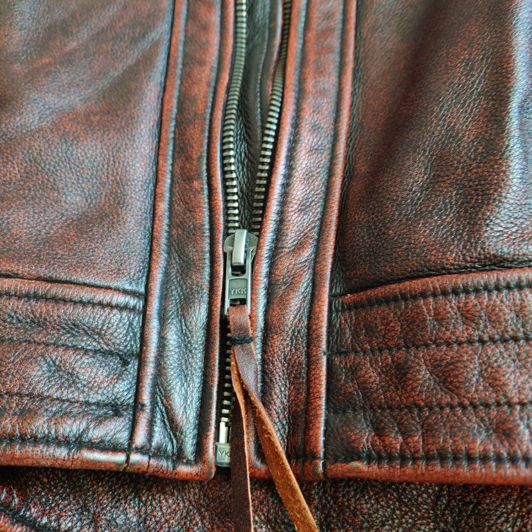 革ジャン(牛革）ブラウン XLサイズ