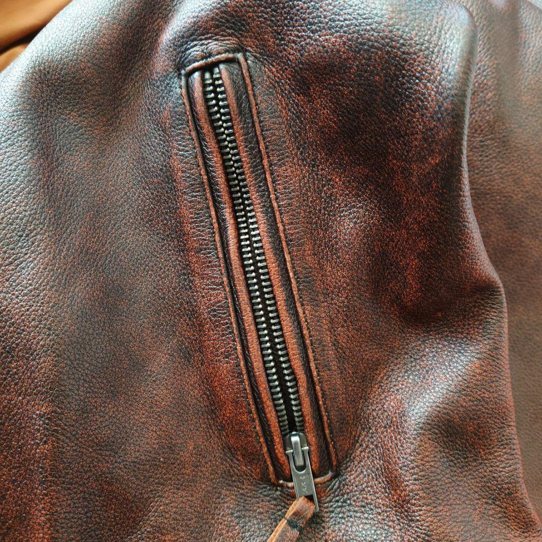 革ジャン(牛革）ブラウン XLサイズ