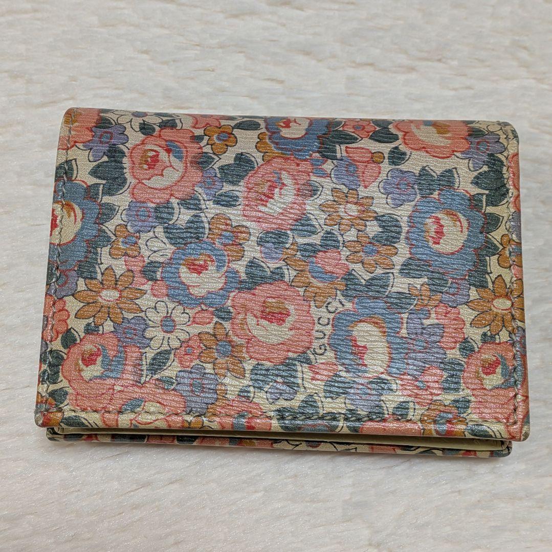 希少✨️グッチ × リバティ 二つ折り財布 コンパクトウォレット ホースビット
