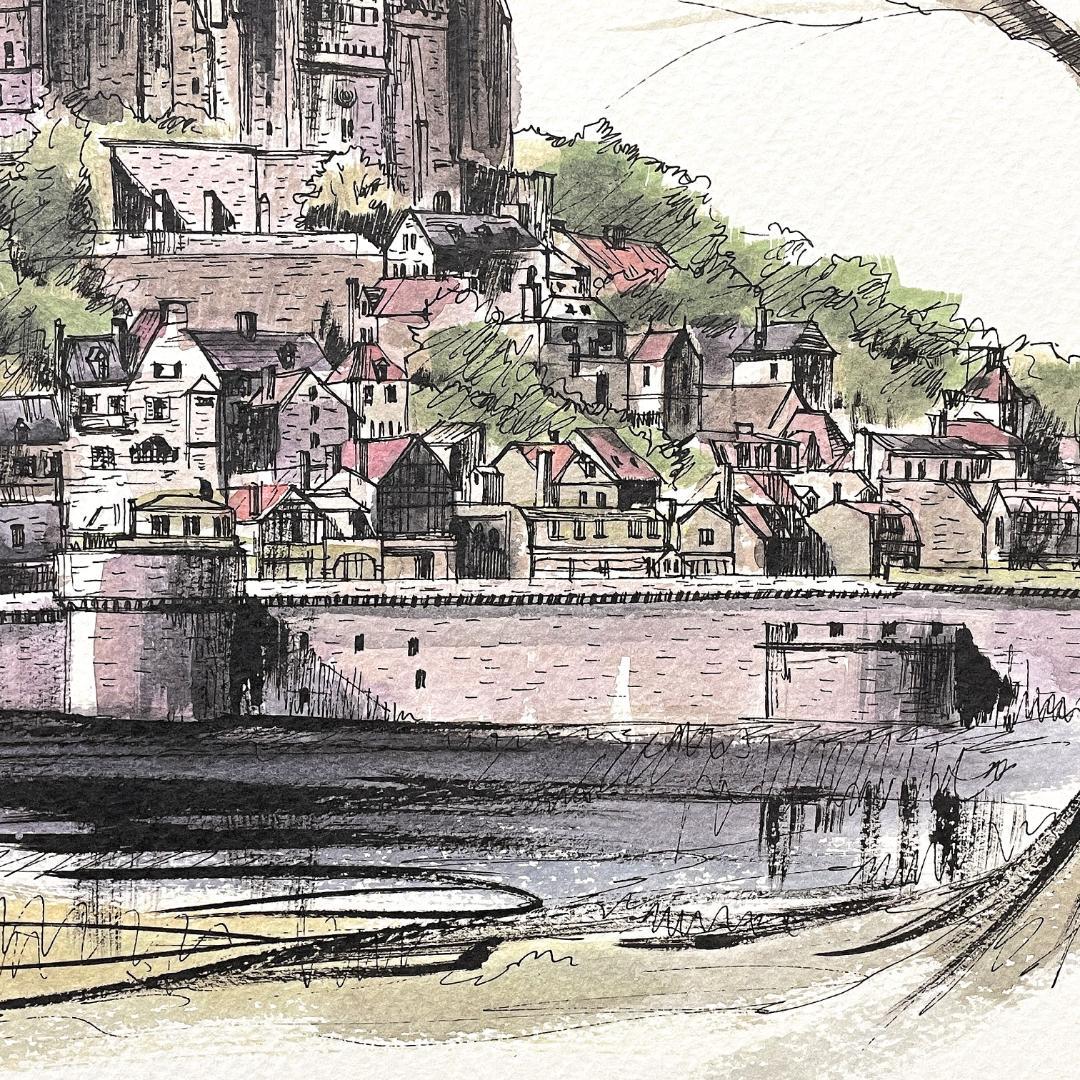 美品 真作保証 ジェームズ・フォード『僧院の島』大判 リトグラフ 直筆サイン入り