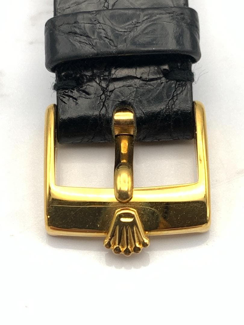 Rolex　ロレックス ブラック クロコダイルレザーベルト