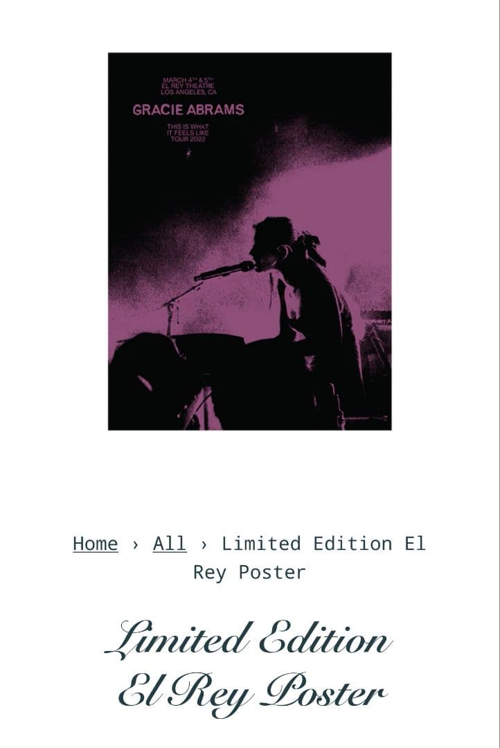 グレイシーエイブラムス-Limited Edition El Rey特注ポスター