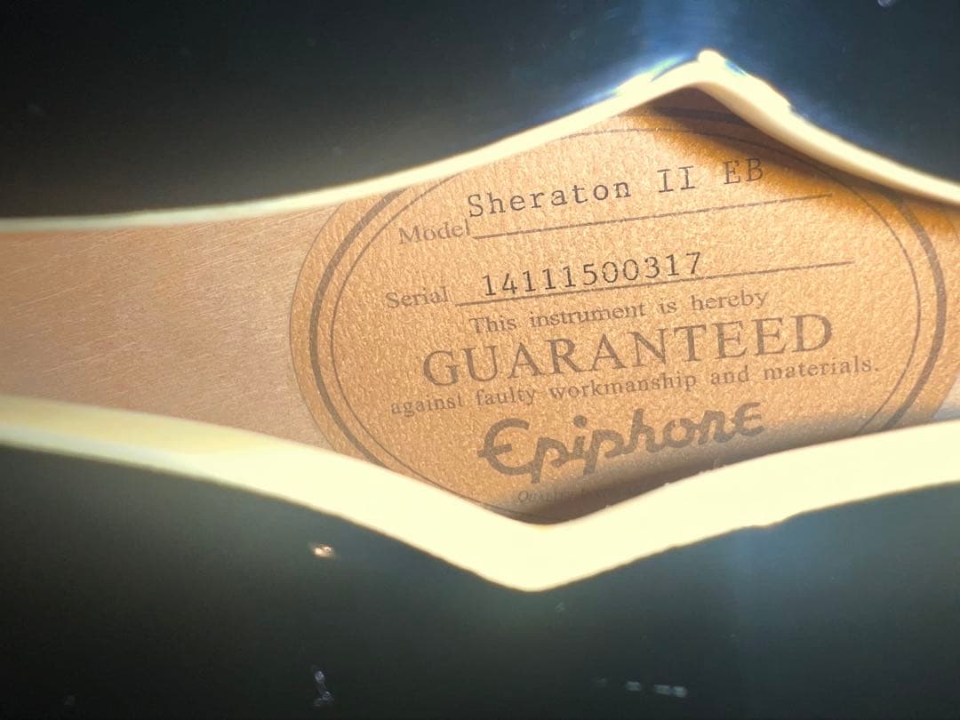 【限定特価】Epiphone Sheraton II EB ハードケース付