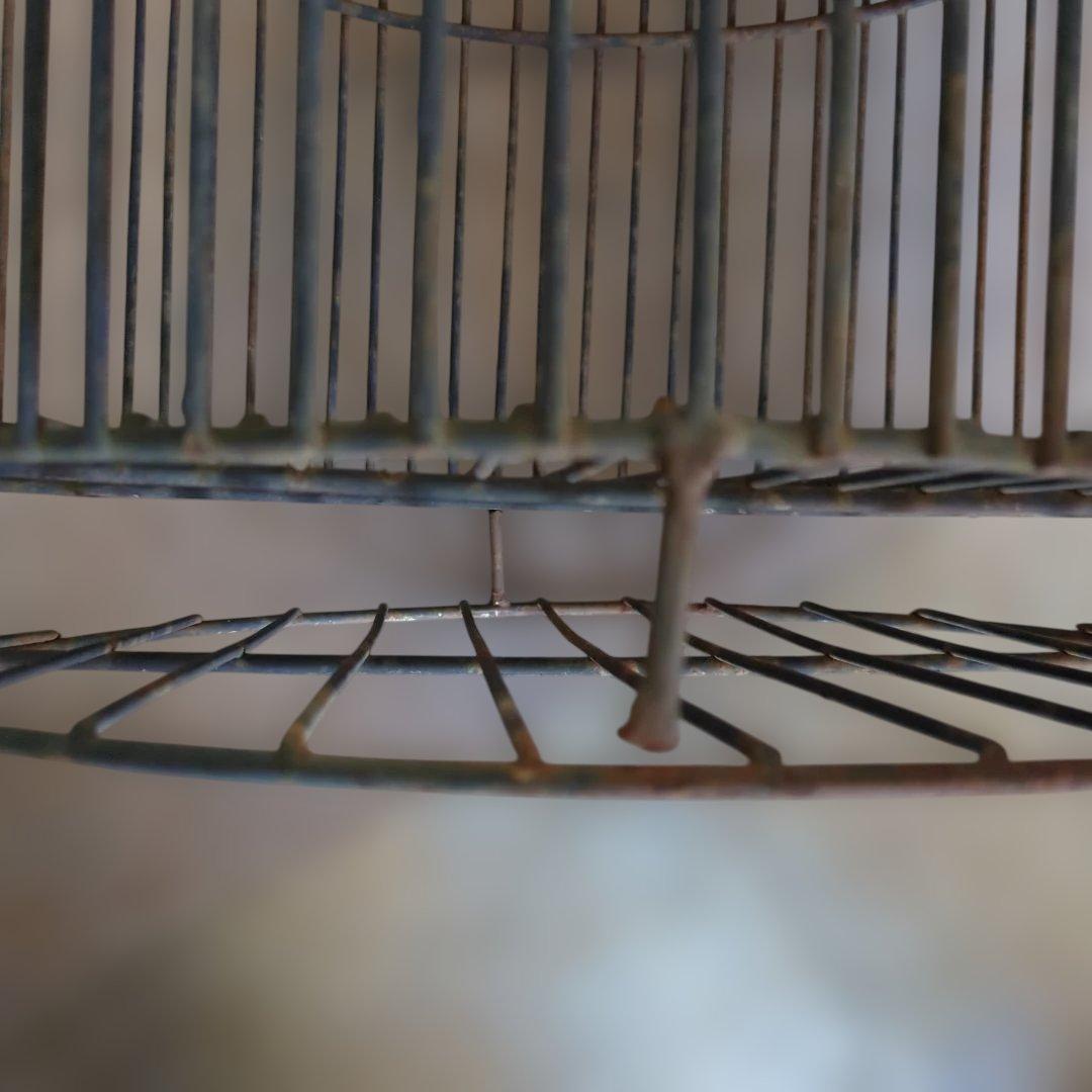 レトロ　鳥かご　シャビー　ガーデニング　鉄　アイアン　花入