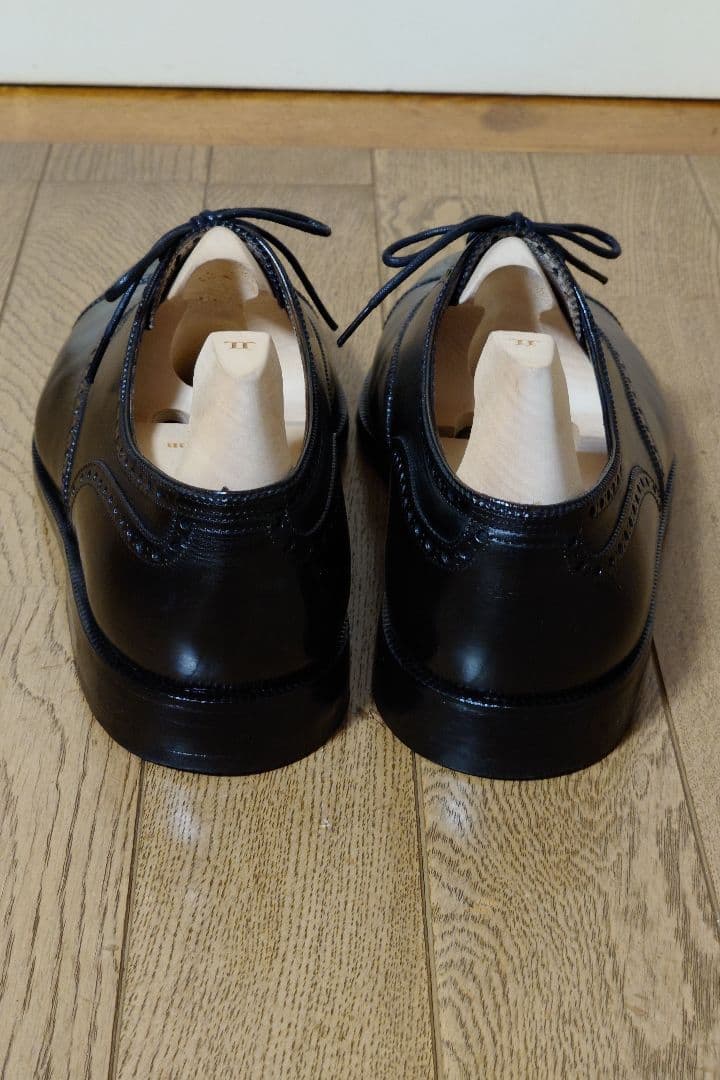 希少　パリ　ジョンロブ　ビスポーク　シューズ　セミブローグ　　ブラック　本体のみ