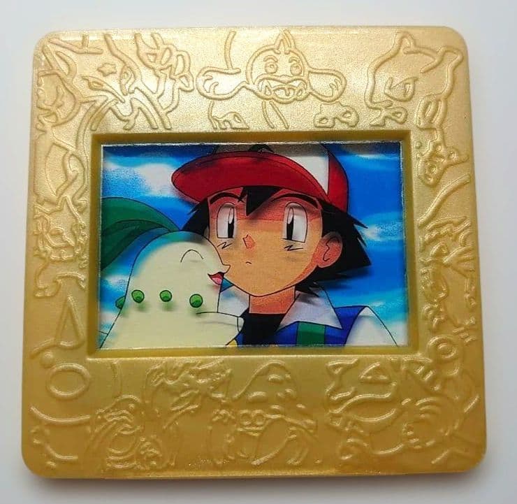 Meiji ポケモン ピクチャーフレーム　サトシ　チコリータ