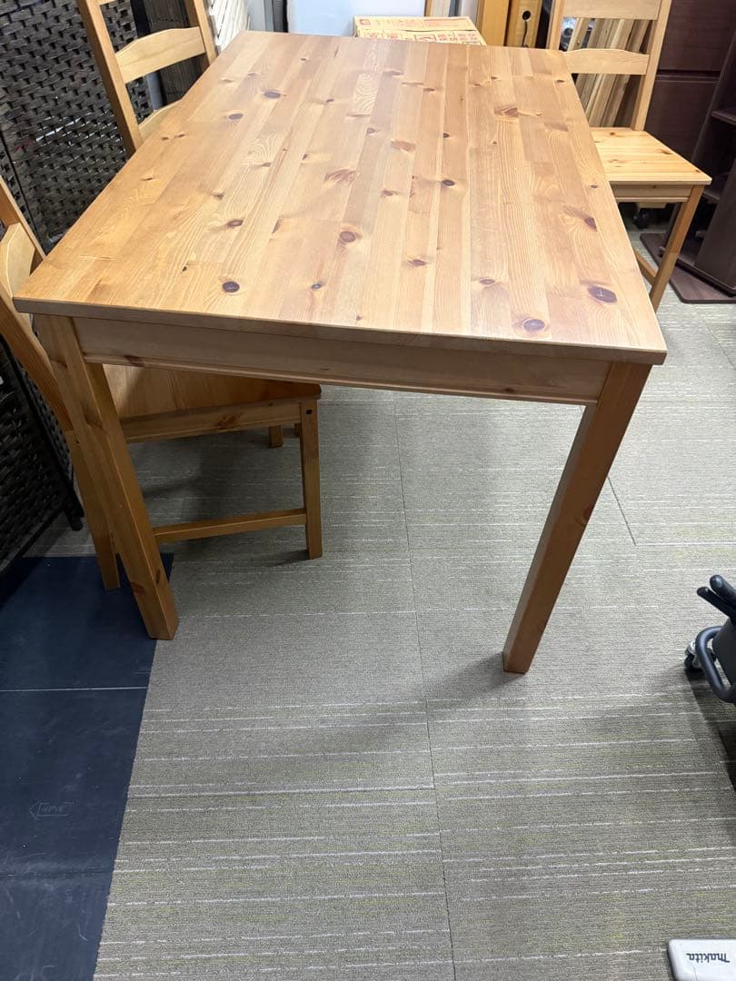 【洗浄消毒作業済】IKEA ダイニングテーブル&チェア4脚　ヨックモック