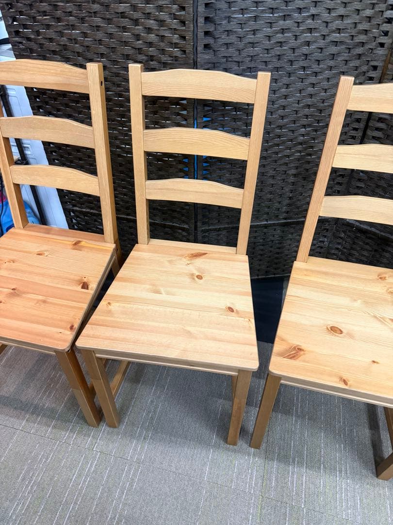 【洗浄消毒作業済】IKEA ダイニングテーブル&チェア4脚　ヨックモック