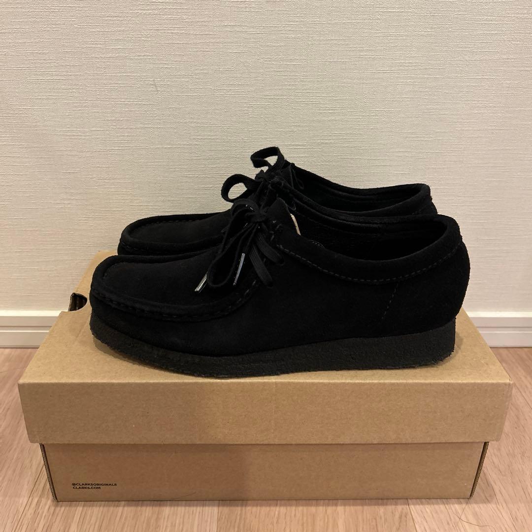 【美品】クラークスCLARKS ワラビー　オールブラック　UK6