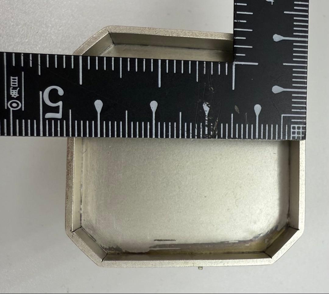 茶道具 純銀製品南鐐 三宅蓮選製　四角形 81g