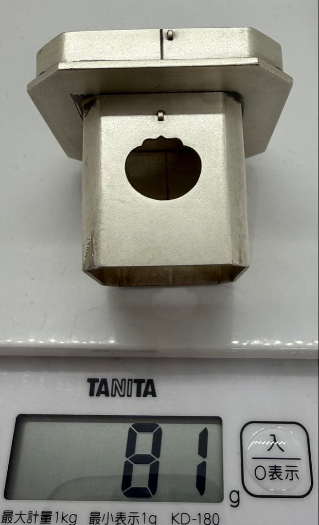 茶道具 純銀製品南鐐 三宅蓮選製　四角形 81g