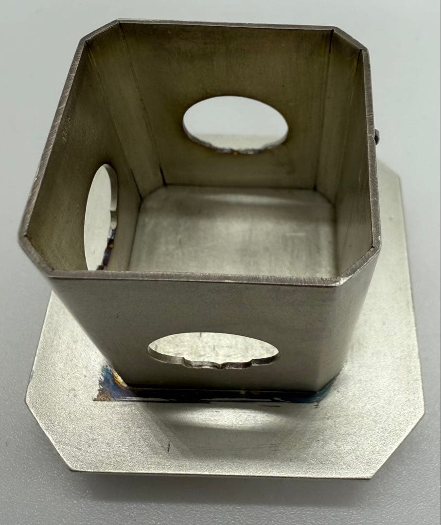 茶道具 純銀製品南鐐 三宅蓮選製　四角形 81g