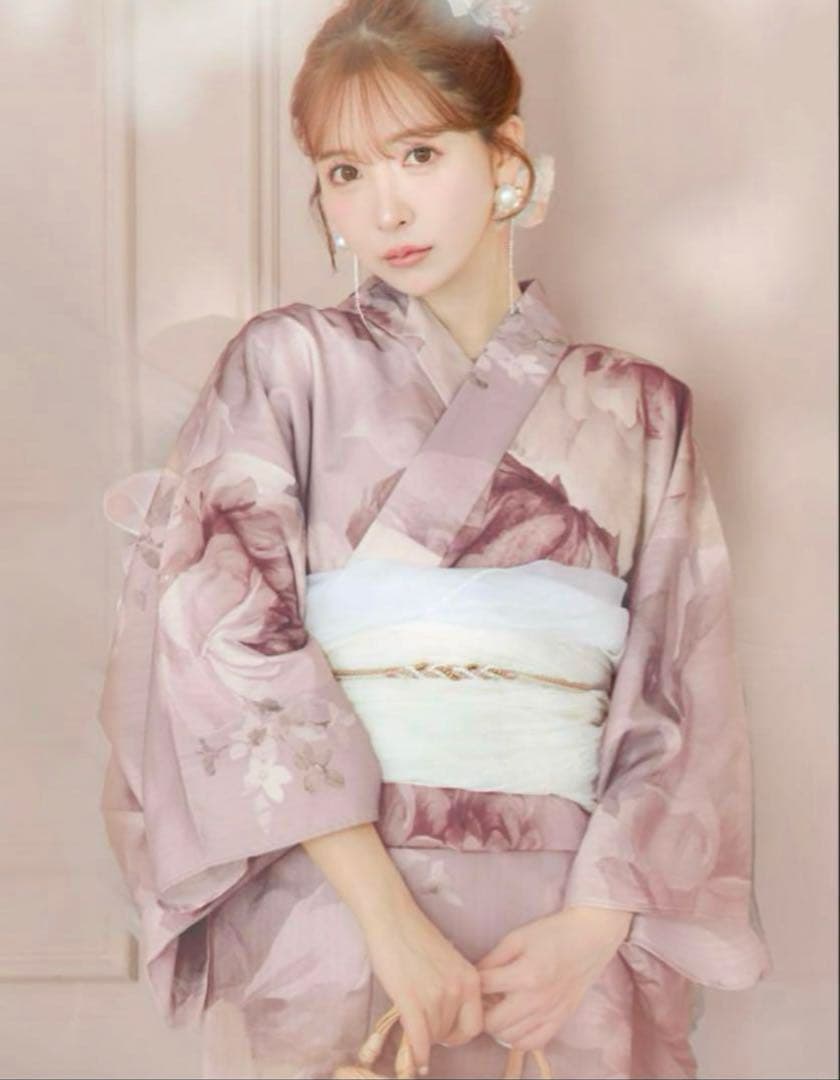 sugar アンティークフラワーピンク浴衣