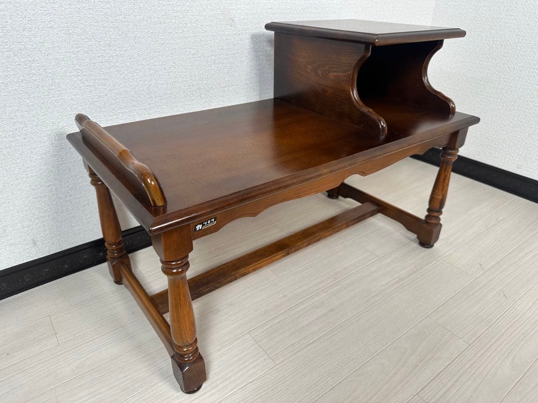 カリモク コロニアル テレフォンベンチ 電話台 花台 FAX台 ※i4-2※