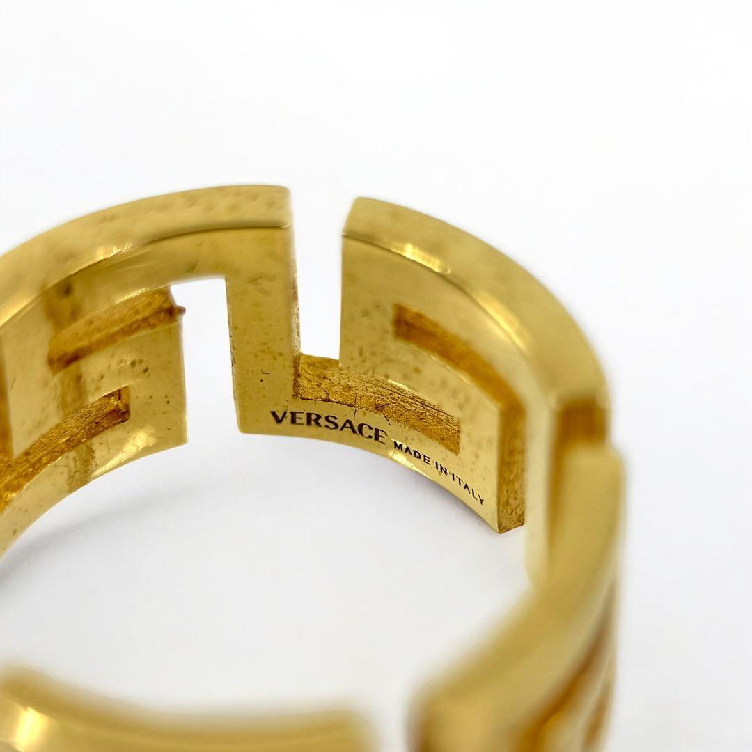 【美品】ヴェルサーチ　グレカ　ゴールド　リング　指輪　ロゴ　刻印