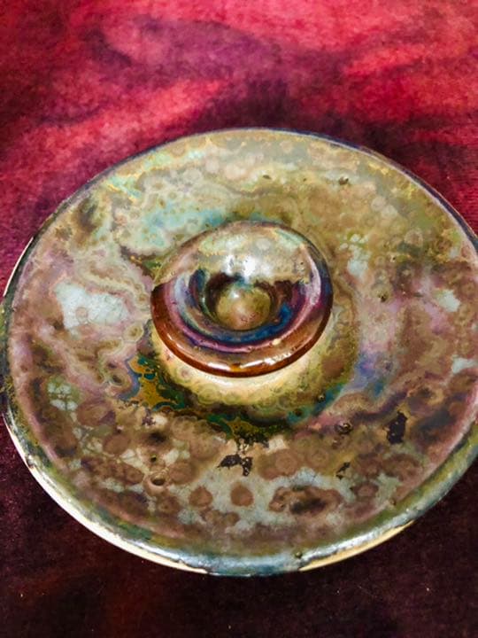 『斑紋点天目壺』『斑紋点天目壺』石垣島港骨董店【宗陵】八重山☆詳細不明？☆骨董店