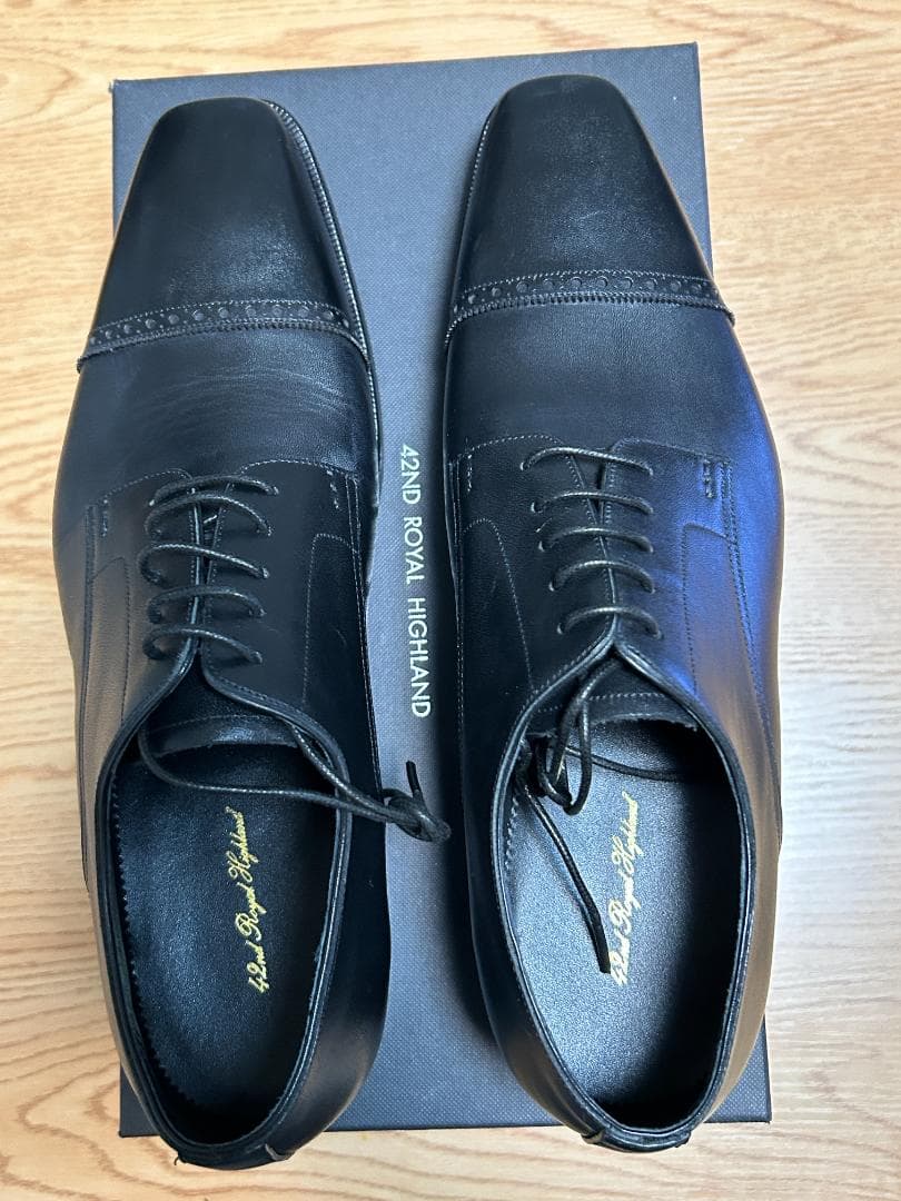 42NDHIGHLAND メンズ ストレートチップ　ブラック