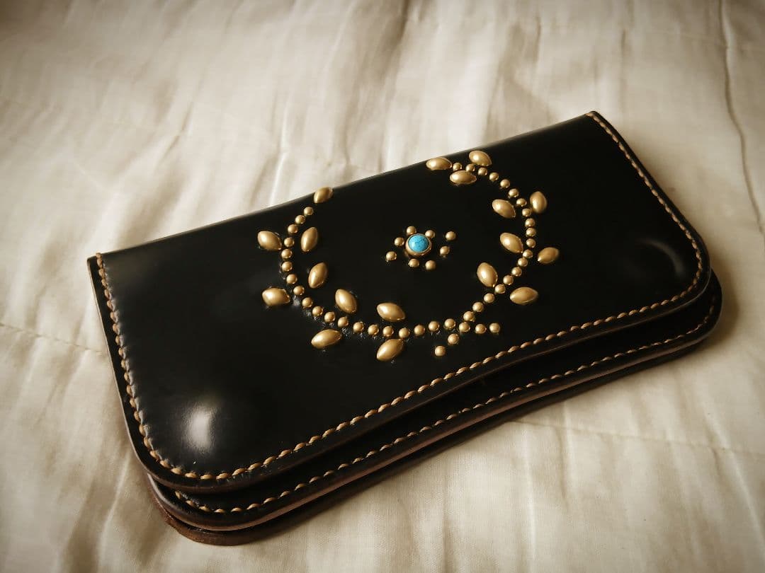 ホーウィン クロムエクセルレザー トラッカーウォレット 経年変化 ロング