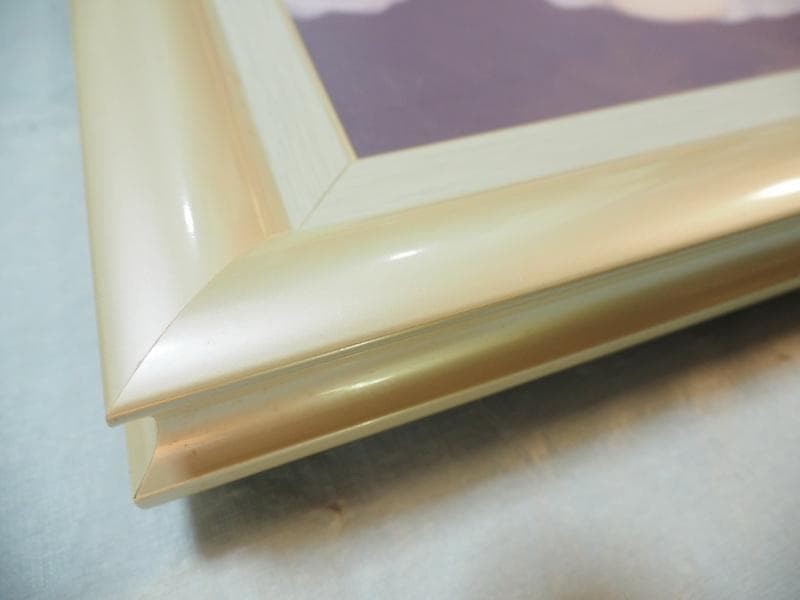 【値下げ】人物・美人画　油絵　東郷青児　F6号　郷愁　額付き　手描き　肉筆