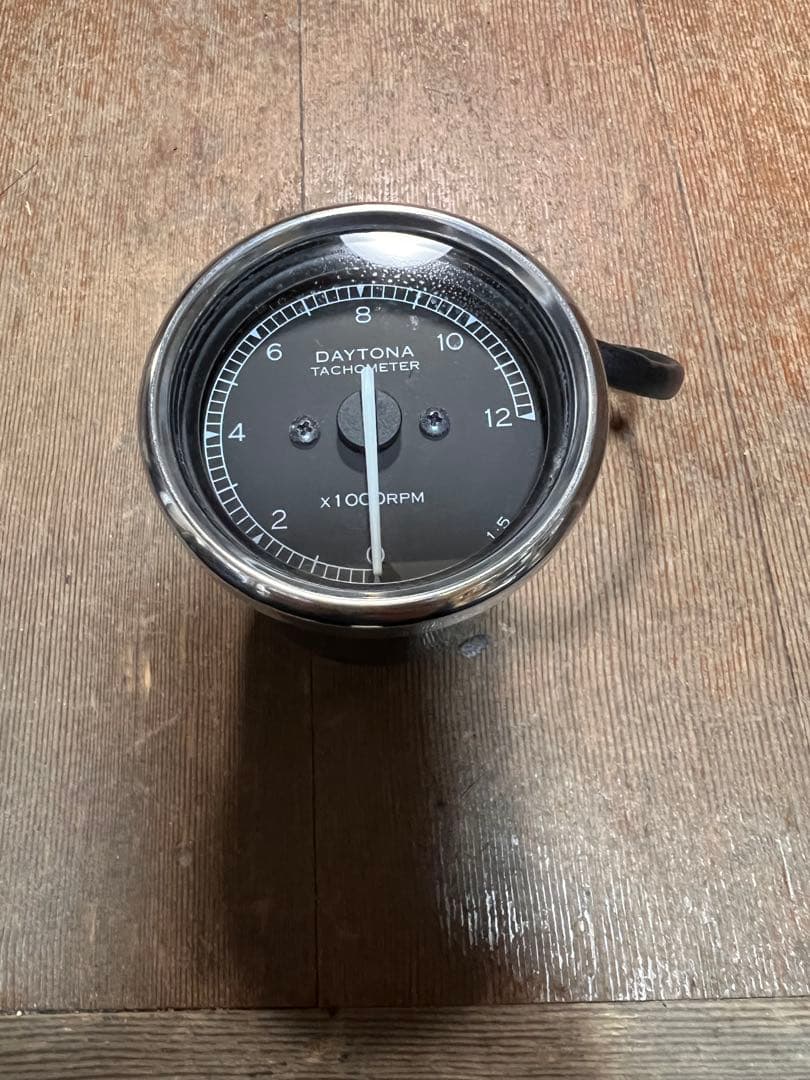 廃盤DAYTONAタコメーター機械式60mmブラック黒SR400等に