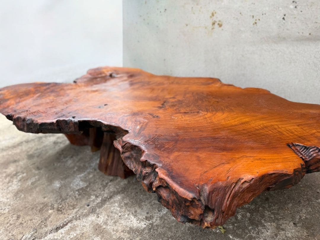 【一枚板】天然Redwoodローテーブル@米国$3900で購入