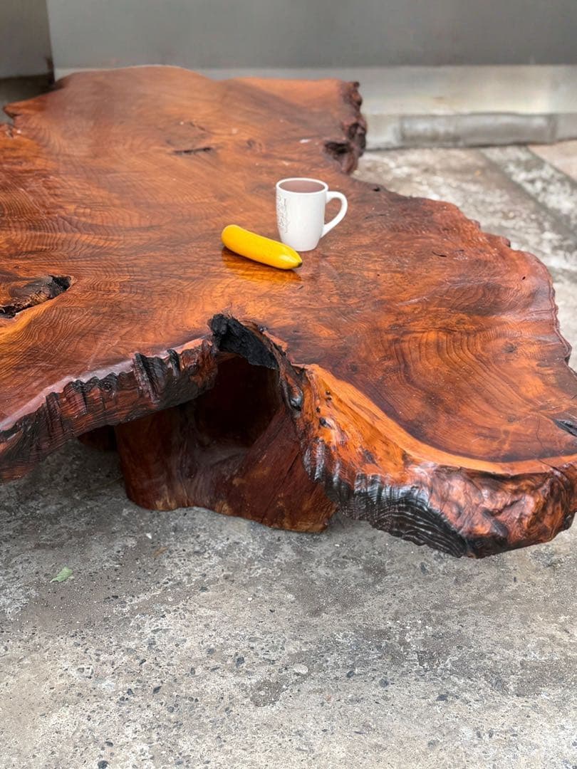 【一枚板】天然Redwoodローテーブル@米国$3900で購入