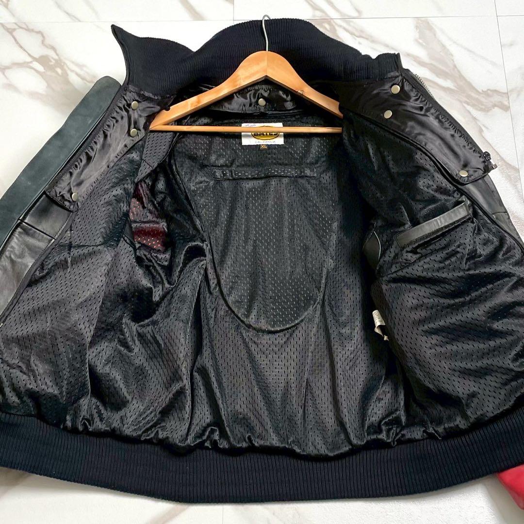 【美品・XL✨】BATES 3way ライダースジャケット ワッペン ライナー