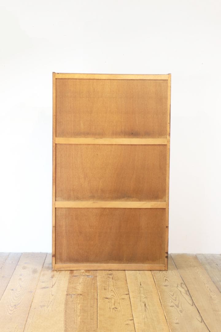 レトロ ガラスキャビネット 本箱 収納 食器棚 ラック 引き出し 抽斗 2杯