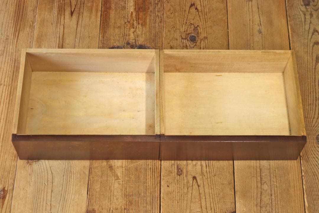 レトロ ガラスキャビネット 本箱 収納 食器棚 ラック 引き出し 抽斗 2杯