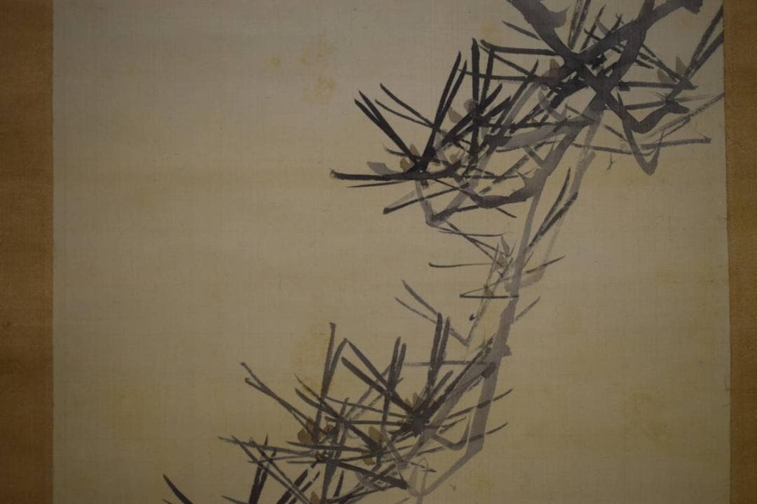 真作/竹堂/高砂図/布袋屋掛軸HJ-659